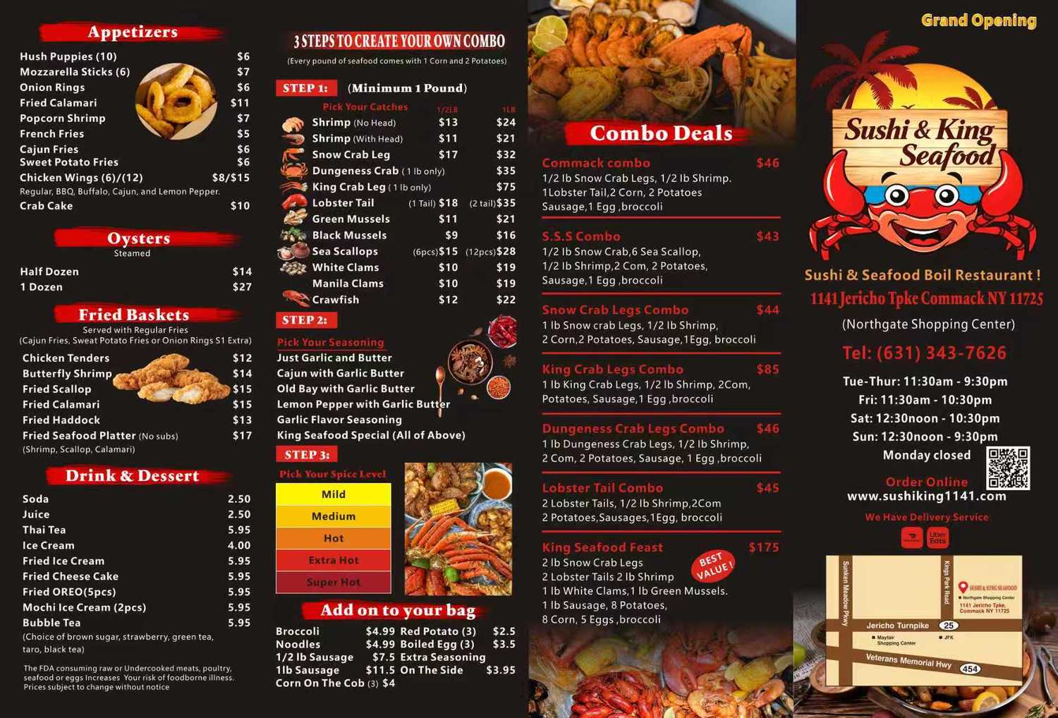 Restaurant menu 2, detailed description provided below